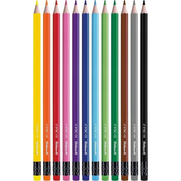 Pelikan Buntstifte mit Radierer 12er Set – Bild 2