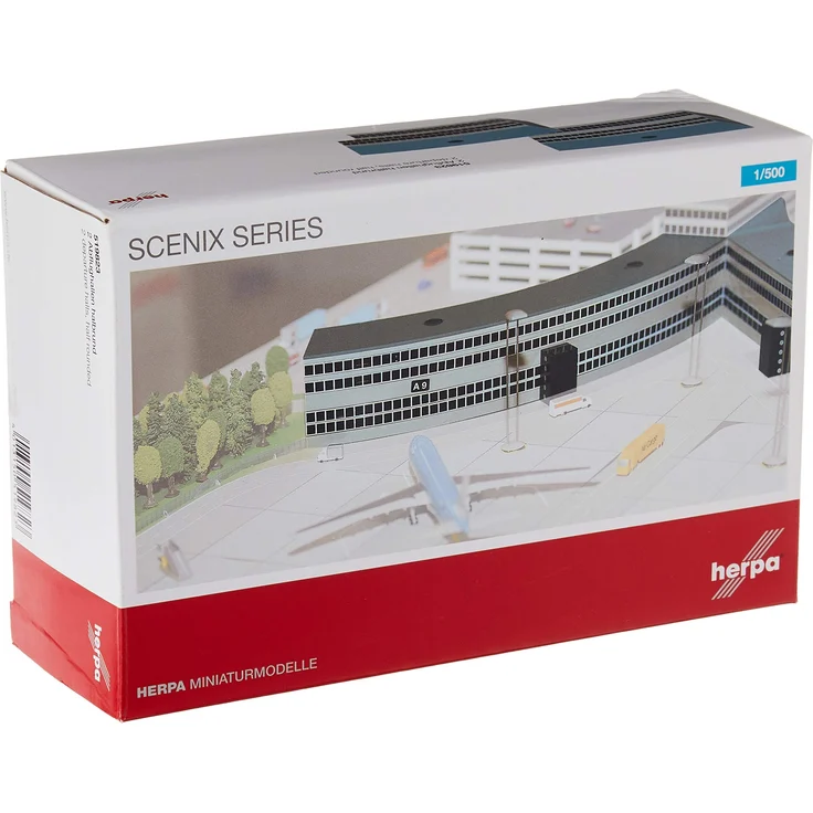 herpa 519823 519823-Flughafengebäude-2 Abflughallen, Miniatur zum Basteln, Sammeln und als Geschenk, Mehrfarbig – Bild 1