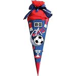 Roth Schultüte Bastelset Soccer rot 6-eckig 68cm Kreppverschluss