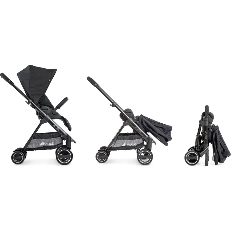 Hauck 'Apollo Duoset' Kombikinderwagen 2 in 1 Caviar, inkl. Babywanne und Beindecke – Bild 16