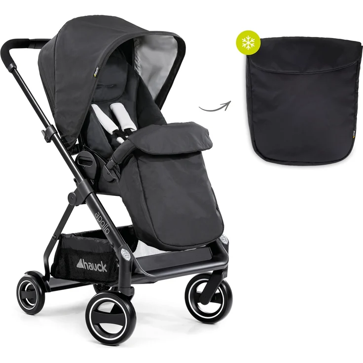 Hauck 'Apollo Duoset' Kombikinderwagen 2 in 1 Caviar, inkl. Babywanne und Beindecke – Bild 12