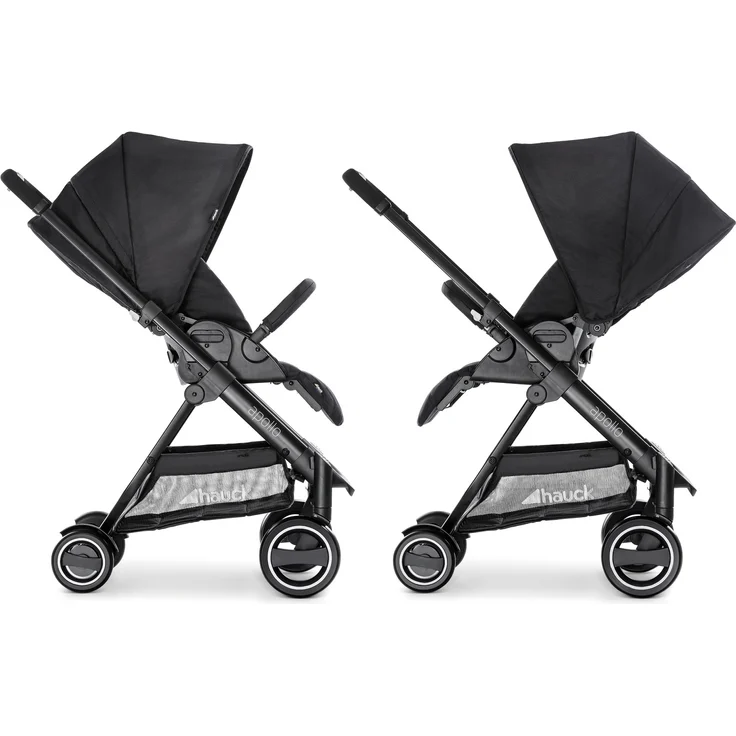 Hauck 'Apollo Duoset' Kombikinderwagen 2 in 1 Caviar, inkl. Babywanne und Beindecke – Bild 4