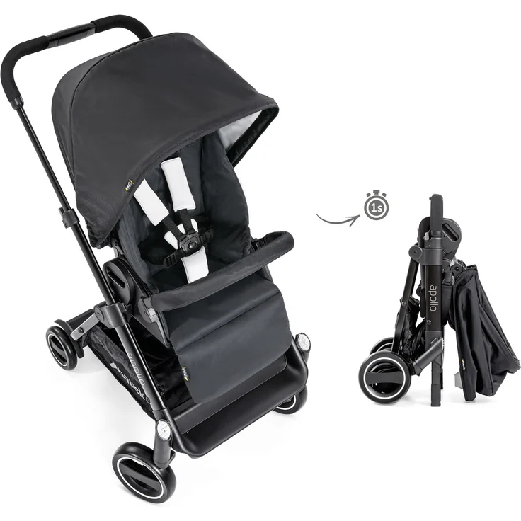 Hauck 'Apollo Duoset' Kombikinderwagen 2 in 1 Caviar, inkl. Babywanne und Beindecke – Bild 6