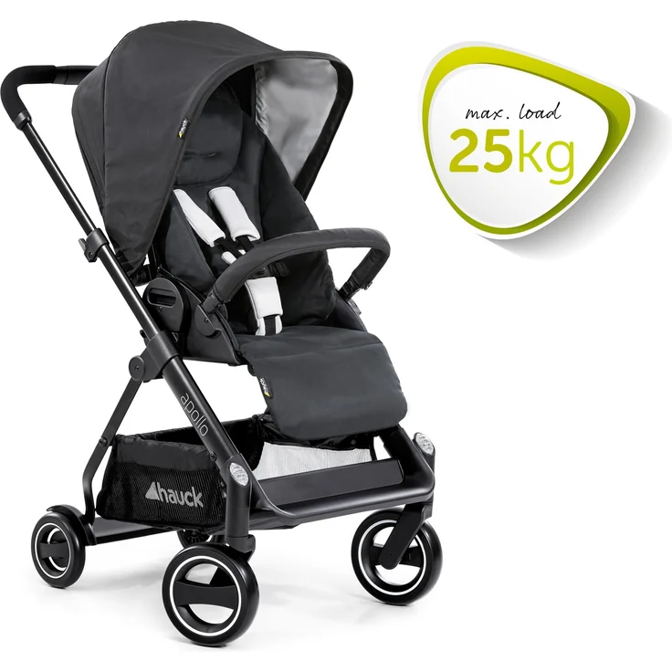 Hauck 'Apollo Duoset' Kombikinderwagen 2 in 1 Caviar, inkl. Babywanne und Beindecke – Bild 3