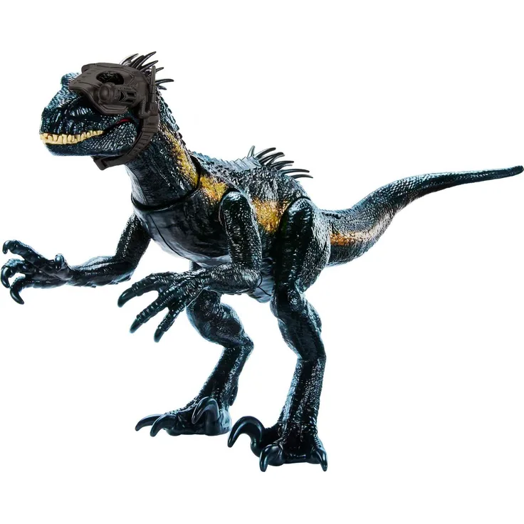 Jurassic World Dinosaurier Figur Indoraptor Track N Attack mit Tracking Gear & 3 Attack Features, Spielzeug Geschenk mit physischem & digitalem Spiel