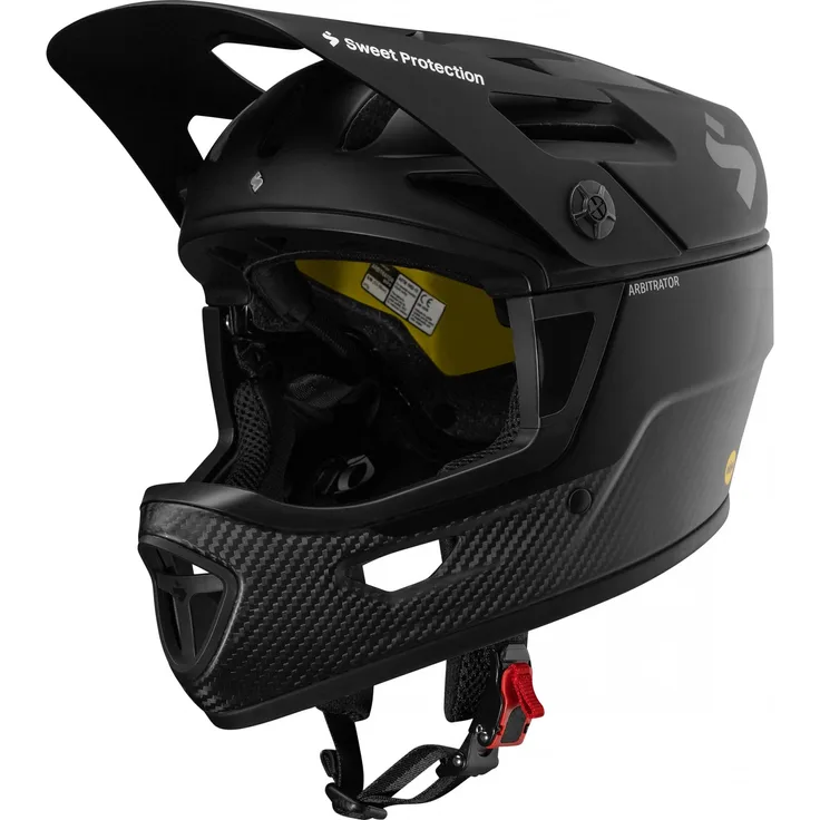 Sweet Protection Arbitrator Mips Helmet Matte Black - Natural Carbon, Größe S-M - Fahrradhelm, Farbe Schwarz