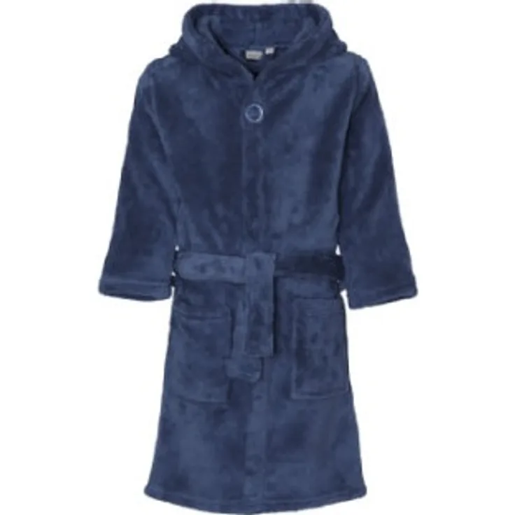 Playshoes Fleece-Bademantel uni marine