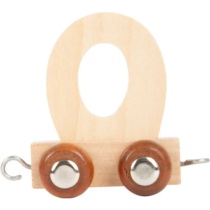 Small Foot eisenbahnwagen Buchstabe O Holz beige 5 x 3,5 x 6 cm