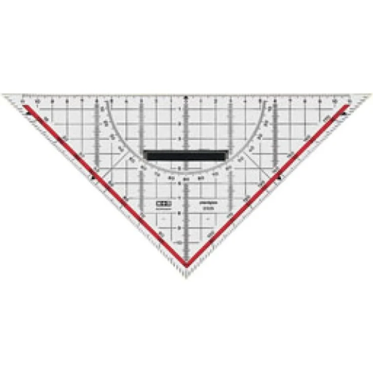 Möbius+Ruppert M+R Geodreieck 32cm glasklar grün hinterlegt 1 Stück (723320000) – Bild 1