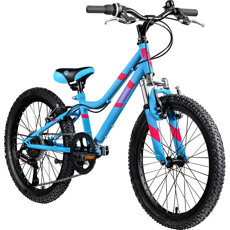 Galano GA20 Kinderfahrrad 20 Zoll 120 - 135 cm Mädchen Jungen Fahrrad ab 5 Jahre Mountainbike 7 Gänge MTB Hardtail Kinder Fahrrad blau, 26 cm