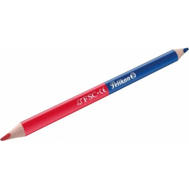 Pelikan Silbentrennstift, Buntstift Rot+Blau zum Silbentrennen, dick, dreieckig, 1 Stück – Bild 2