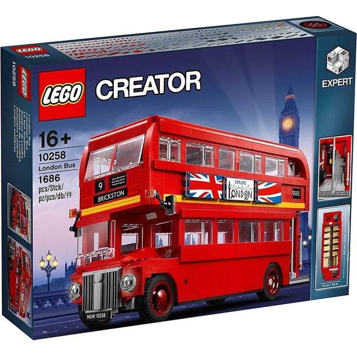 LEGO Creator Expert 10258 'Londoner Bus', 1686 Teile, ab 16 Jahren, Doppeldeckerbus mit authentischen Details – Bild 10