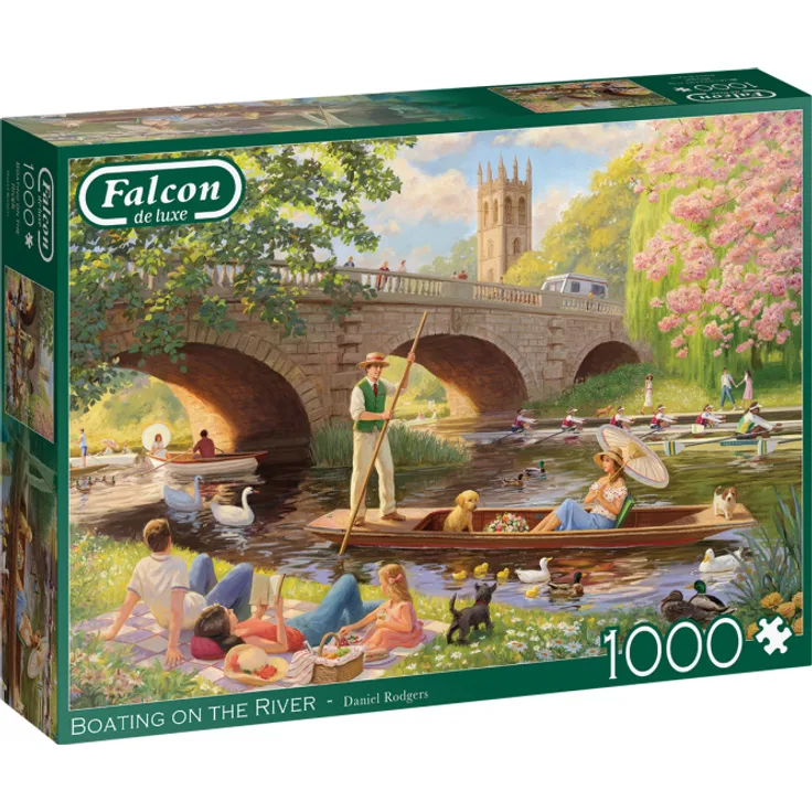 puzzle Bootsfahrt Karton grün 1000 Teile