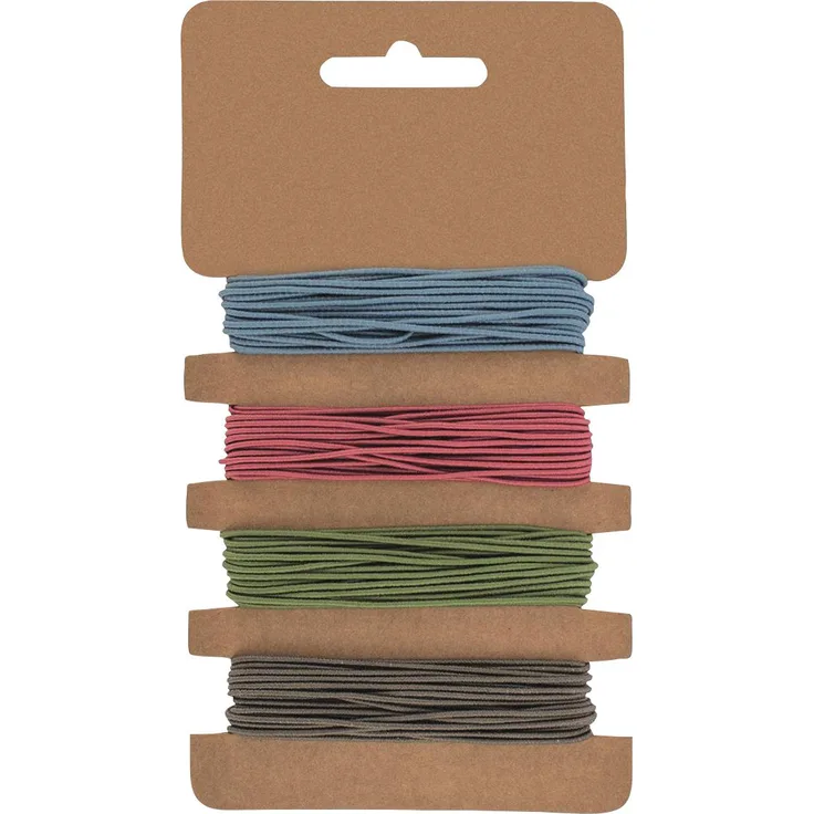 Glorex Gummibänder 4 x 3 m, Ø 1 mm
