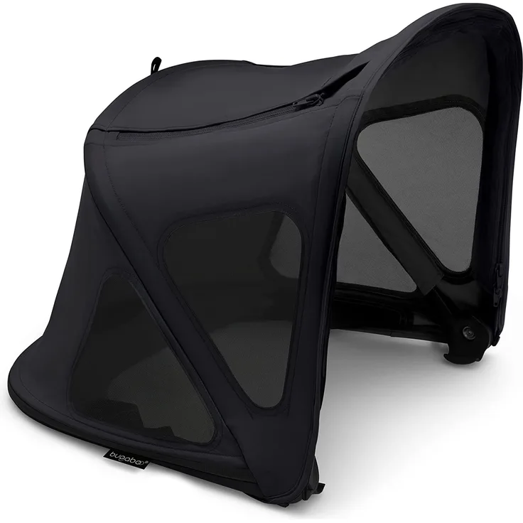 Bugaboo Fox, Cameleon 3, Lynx Sonnendach mit Lüftungsfenstern, ausziehbar für zusätzlichen und optimalen Sonnenschutz, wasserabweisend, Schwarz