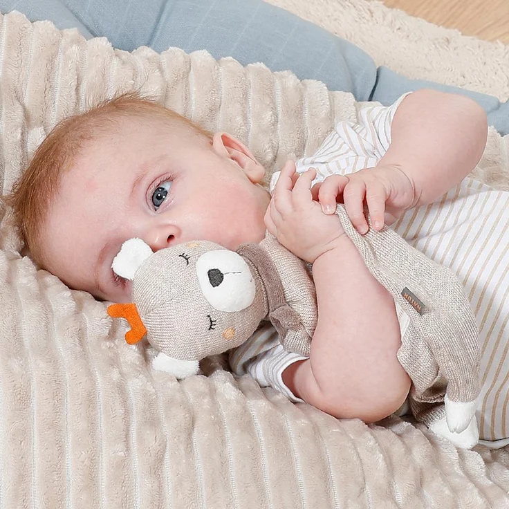 Baby Fehn Schmusetuch Teddy fehnNATUR aus Bio Baumwolle | zum Schlafen und Kuscheln - Preisvergleich – Bild 5