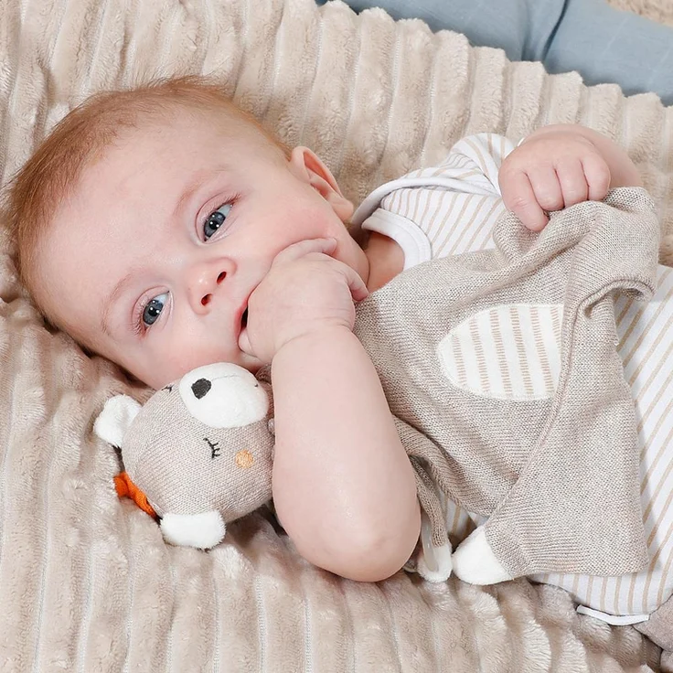 Baby Fehn Schmusetuch Teddy fehnNATUR aus Bio Baumwolle | zum Schlafen und Kuscheln - Preisvergleich – Bild 2