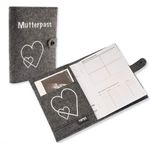 Mutterpasshülle mit Verschluss für deutschen Mutterpass mit Tasche für Ultraschallbilder und Impfpass, Mutterpass Hülle aus Filz als Geschenk - Preisvergleich