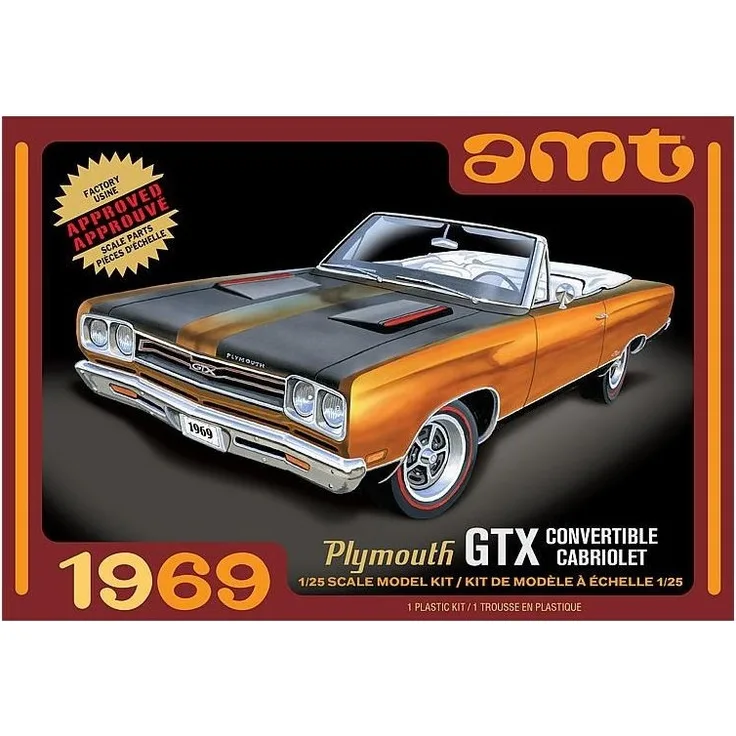 AMT AMT1137M/12 1969 Plymouth GTX Convertible 1:25 Bausatz Neu OVP