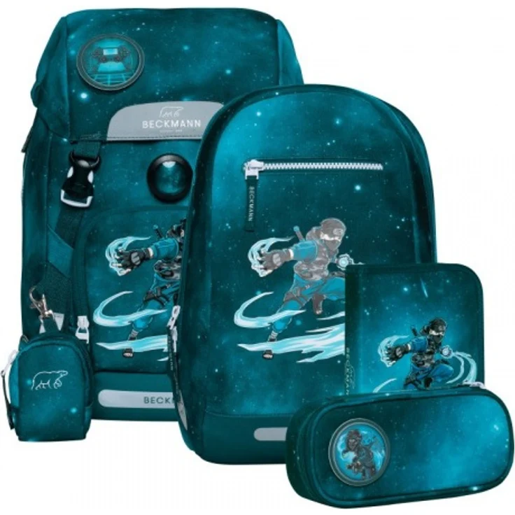 BECKMANN Schulrucksack Set Classic 6-teilig "Ninja Master" – Bild 1