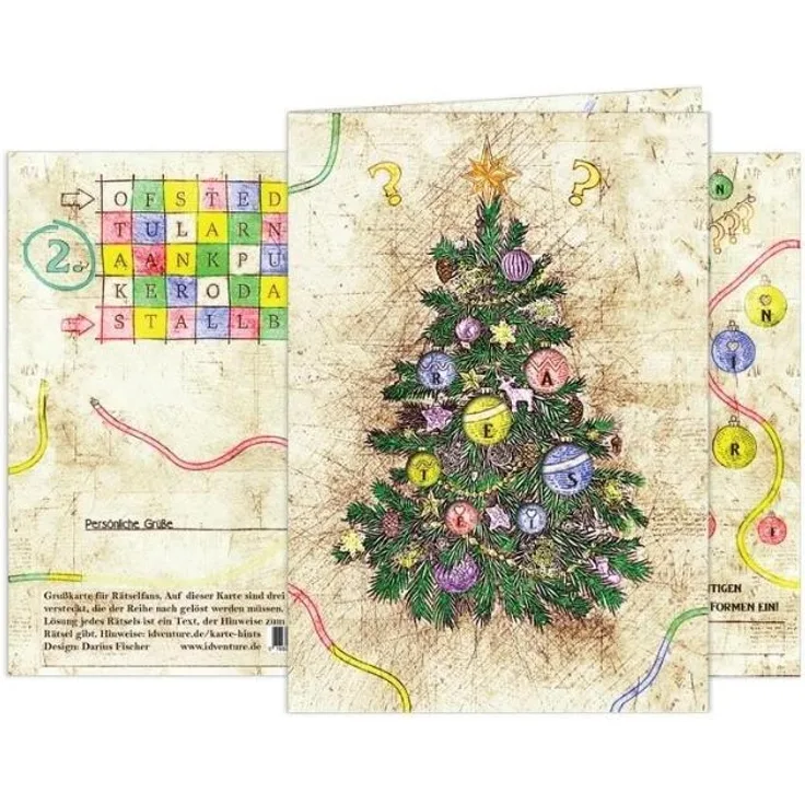 IDV-ESC01-EN - "Merry Christmas" - Escape Greeting Card (EN)