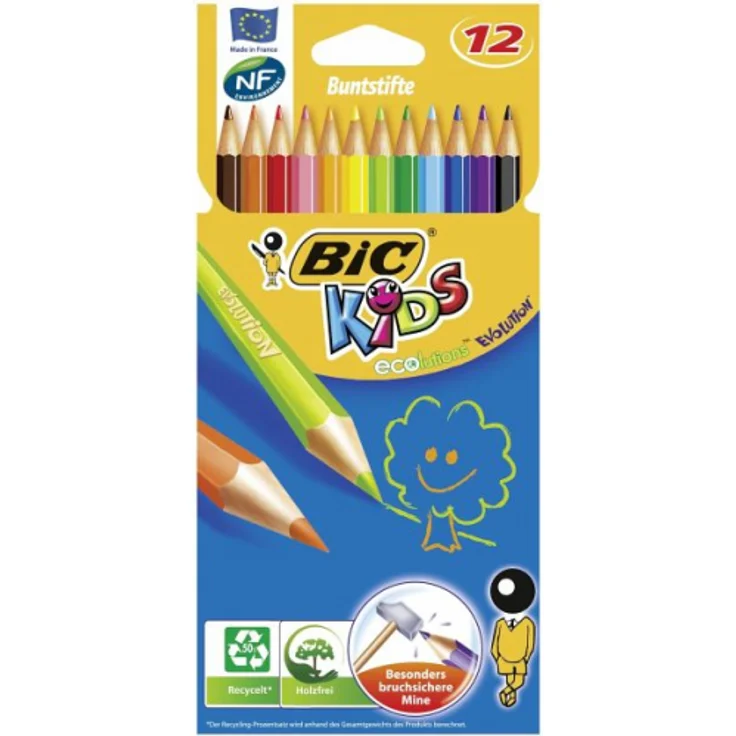 BIC Bunststifte KIDS Evolution 12er Set – Bild 2