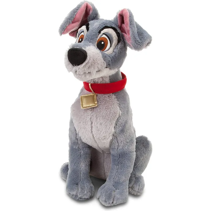 Disney Store Offiziell Mittelgroßes Kuscheltier Strolch aus Susi und Strolch, 42 cm, kuscheliges Hündchen mit Flauschigen Ohren, aufgestickten Augen und Stoffhalsband, geeignet für alle Altersstufen