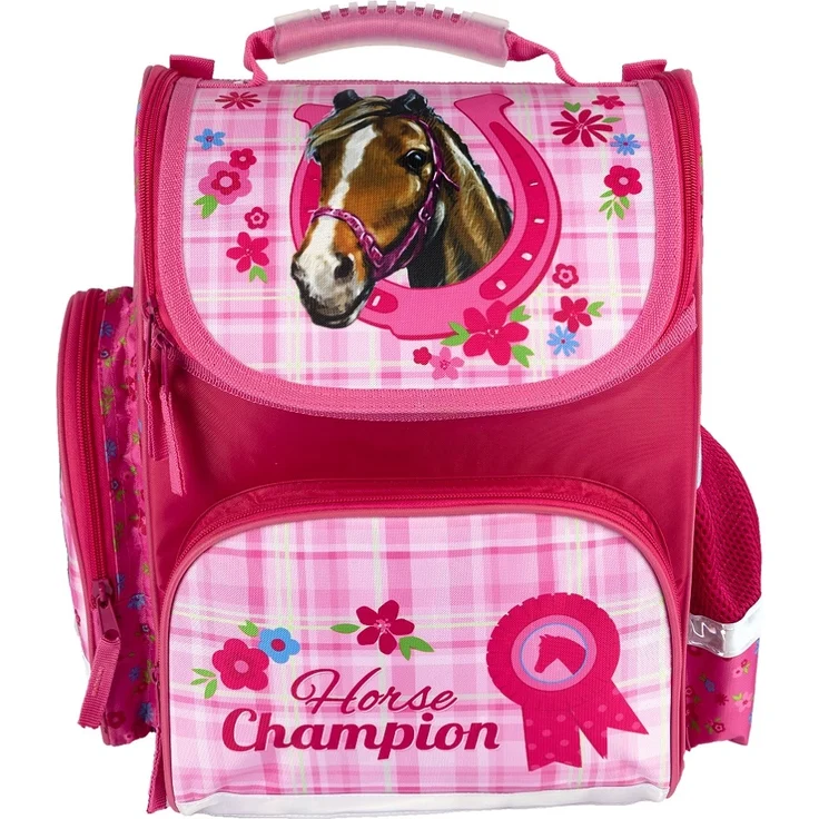 Mädchen Schulranzen 1. Klasse HORSE CHAMPION 10-teiliges Pferde Schulranzen Set mit Sporttasche und Schultüte 85cm – Bild 2