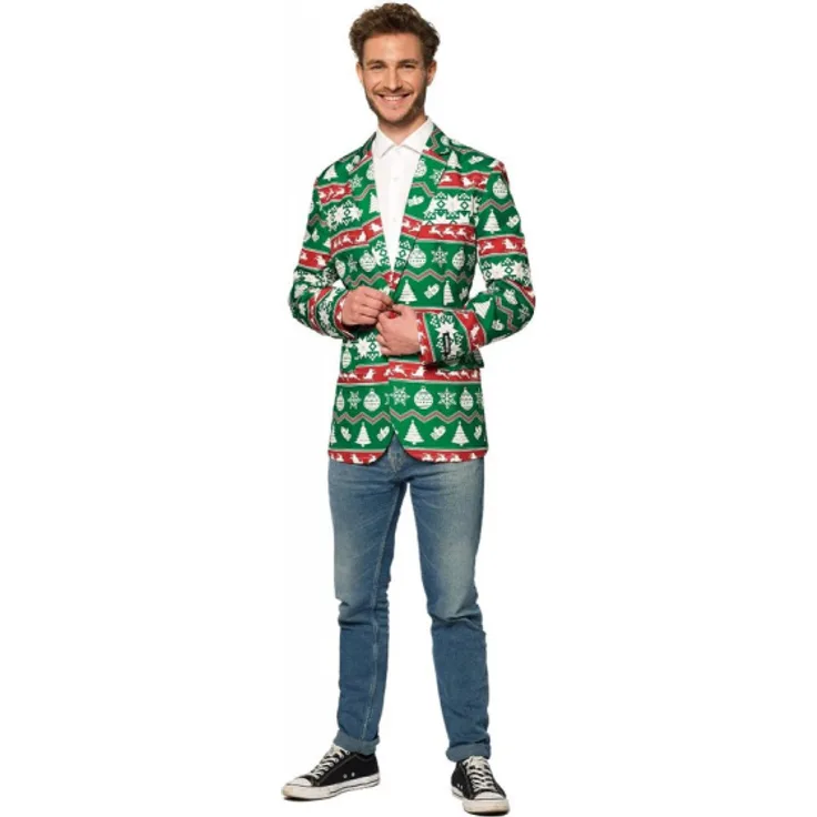 Suitmeister kleidergebläse Weihnachten Grün Nordisch nordisch Herren Polyester mt XXL