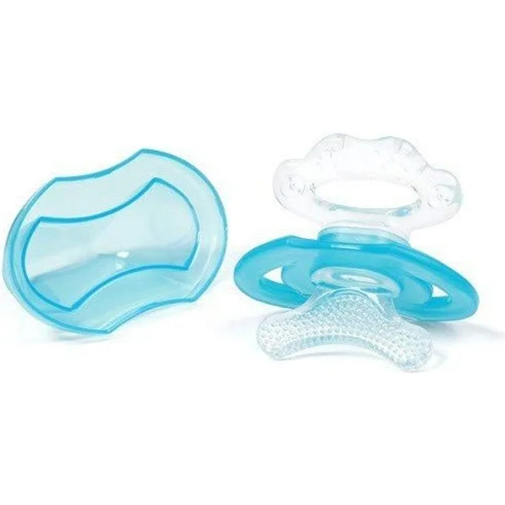 BabyOno Beißring aus Silikon für Babys, Blau