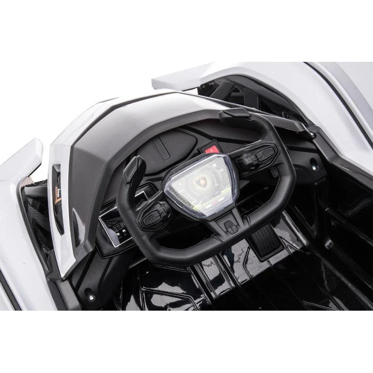Kinderfahrzeug - Elektro Auto "Lamborghini V12 Vision Gran Turismo" - lizenziert - 12V7AH, 2 Motoren- 2,4Ghz Fernsteuerung, MP3, Ledersitz+EVA-Weiss – Bild 13