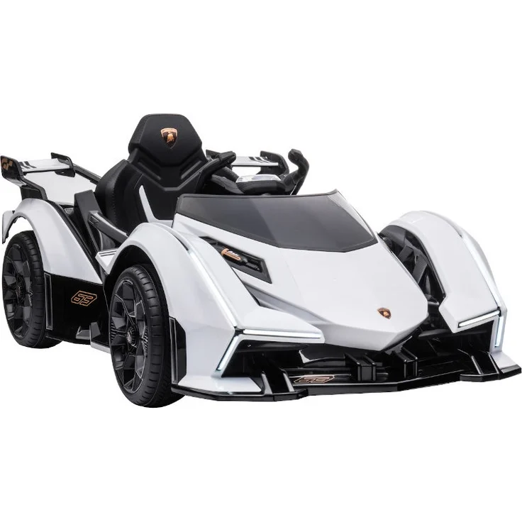 Kinderfahrzeug - Elektro Auto "Lamborghini V12 Vision Gran Turismo" - lizenziert - 12V7AH, 2 Motoren- 2,4Ghz Fernsteuerung, MP3, Ledersitz+EVA-Weiss – Bild 8