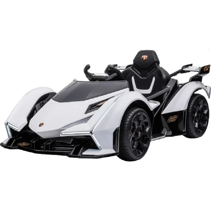 Kinderfahrzeug - Elektro Auto "Lamborghini V12 Vision Gran Turismo" - lizenziert - 12V7AH, 2 Motoren- 2,4Ghz Fernsteuerung, MP3, Ledersitz+EVA-Weiss – Bild 7