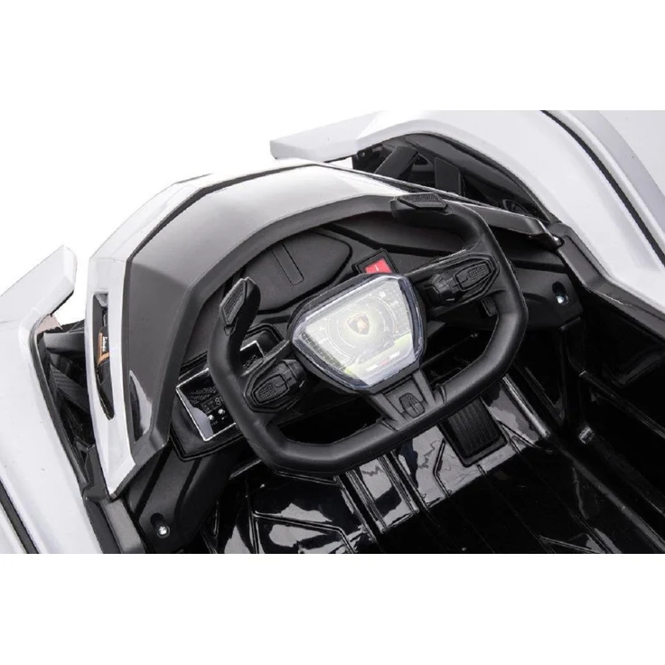 Kinderfahrzeug - Elektro Auto "Lamborghini V12 Vision Gran Turismo" - lizenziert - 12V7AH, 2 Motoren- 2,4Ghz Fernsteuerung, MP3, Ledersitz+EVA-Weiss – Bild 6