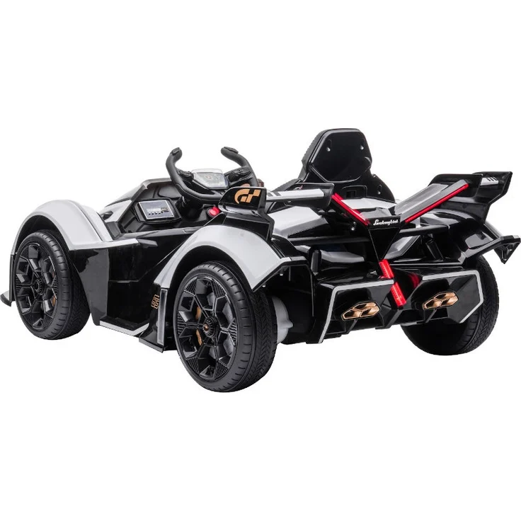 Kinderfahrzeug - Elektro Auto "Lamborghini V12 Vision Gran Turismo" - lizenziert - 12V7AH, 2 Motoren- 2,4Ghz Fernsteuerung, MP3, Ledersitz+EVA-Weiss – Bild 12