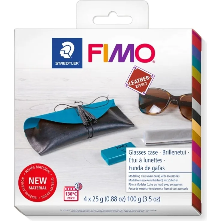 Staedtler leather-effect 8015 Modellierton Schwarz Türkis Erwachsene 4 Stück(e) 2 Farben 130 °C