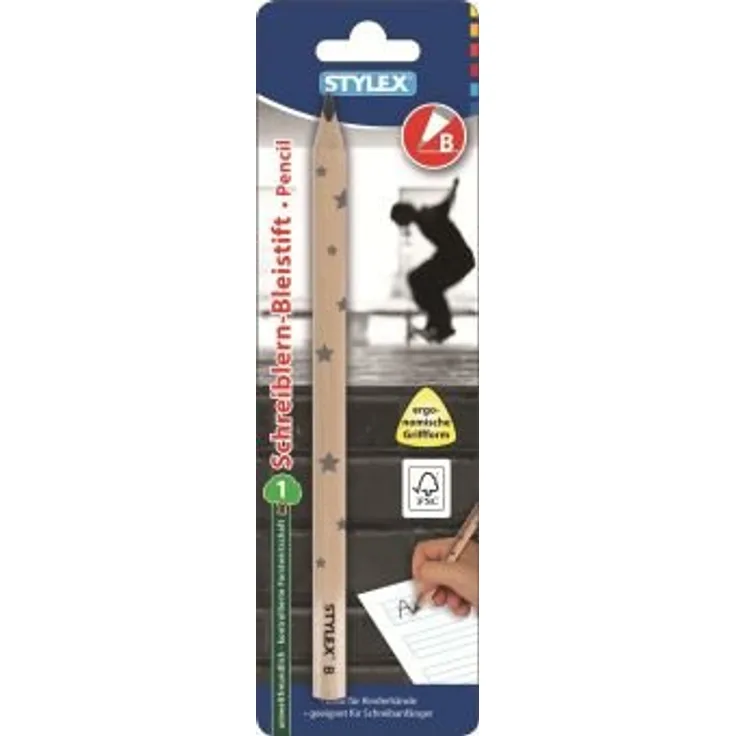 1 Schreiblern Bleistift B Stylex