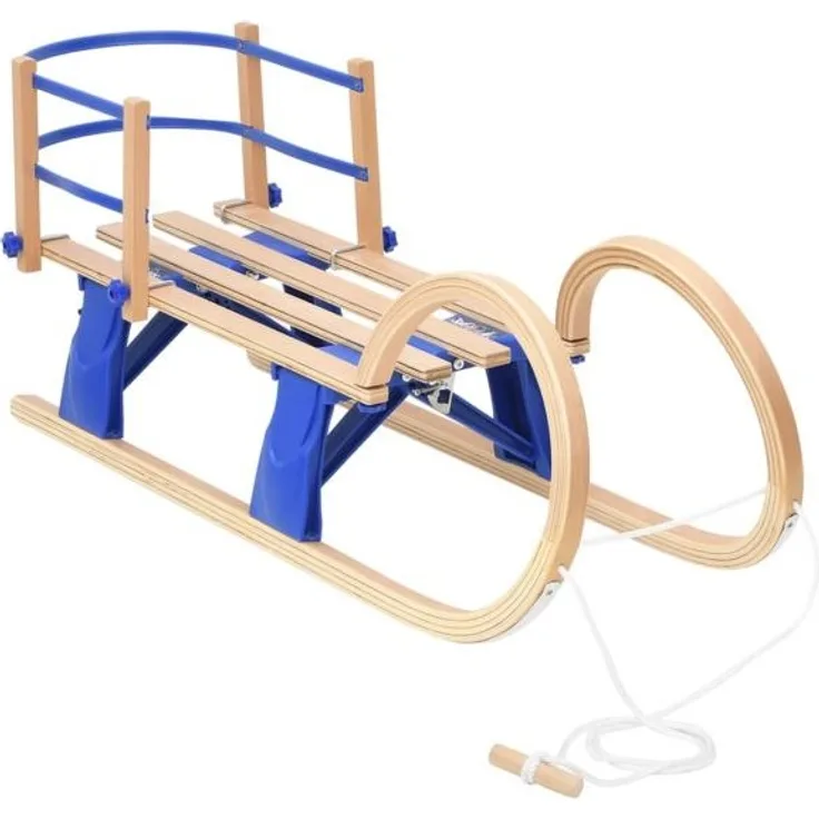Klappschlitten mit Rückenlehne 110 cm Sperrholz