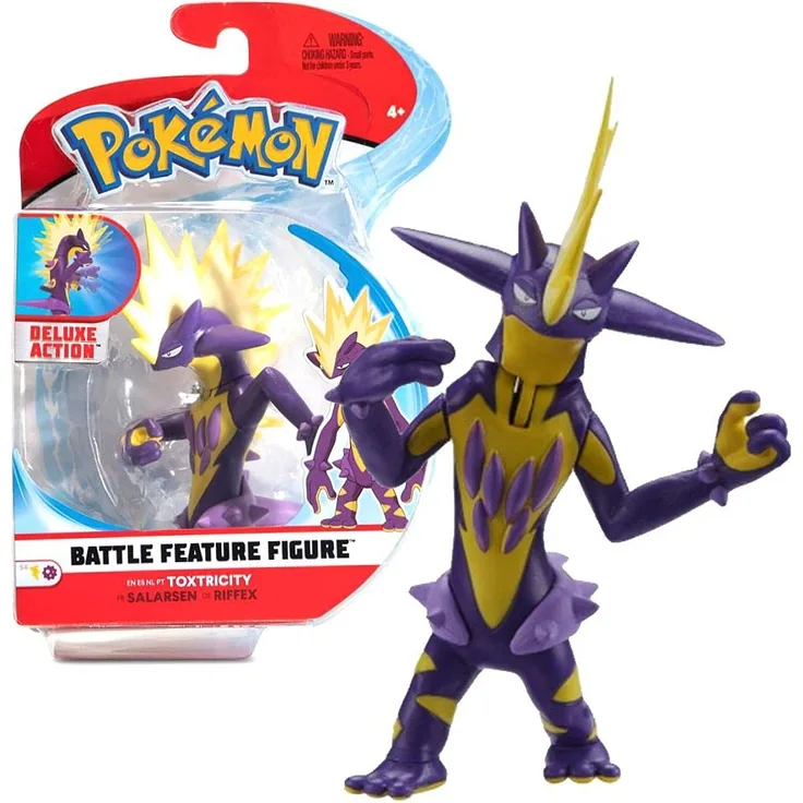 Auswahl Battle Feature Figuren | Pokemon | bewegliche Deluxe Action Figur, Spielfigur:Riffex