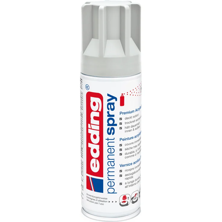 edding 5200 Permanent Spray Premium Acrylic Paint, lichtgrau, matt – Bild 2