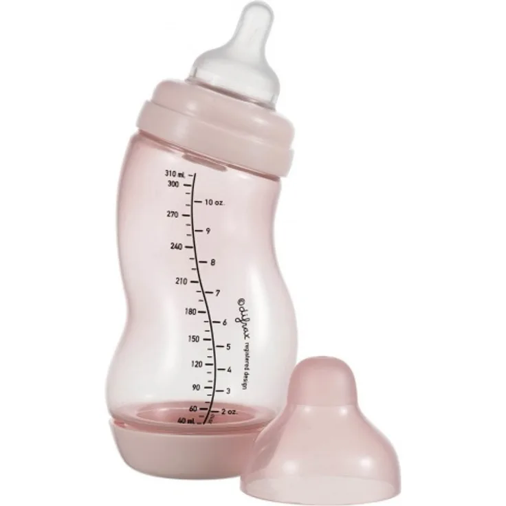 trinkflasche S-fles Wide 310 ml transparent/rosa