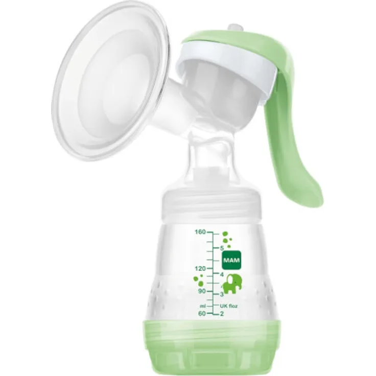 MAM Handmilchpumpe inkl. 1 x MAM Easy Start Anti-Colic Flasche Grün