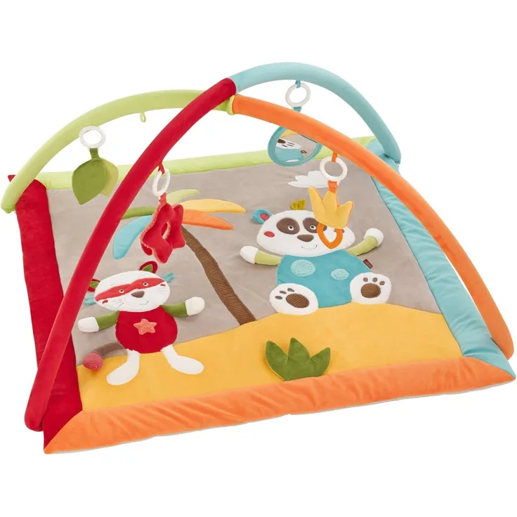Fehn 'Jungle Heroes' 3D-Activity-Krabbeldecke 85 x 85 cm inkl. Spielbogen