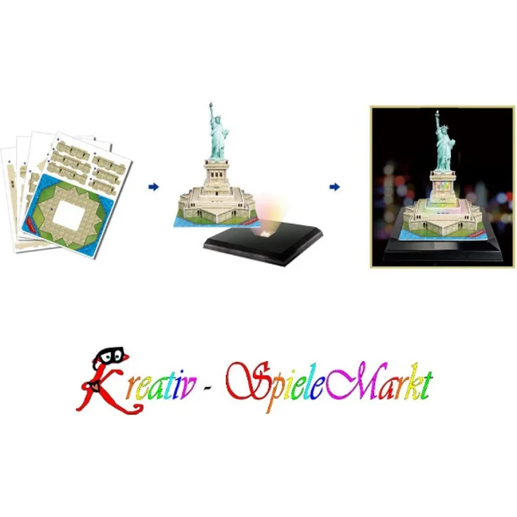 CubicFun Statue of Liberty New York USA 3D LED Puzzle