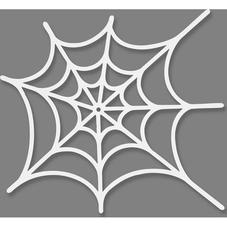 Creativ Company Spinnennetz-Stanzform, Weiß, Größe 19x21 cm, 230 g, 16 Stck. / 1 Pck.