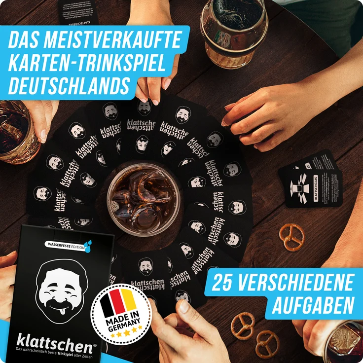 klattschen® - Trinkspiel - WASSERFESTE EDITION - Das wahrscheinlich beste Trinkspiel aller Zeiten – Bild 2