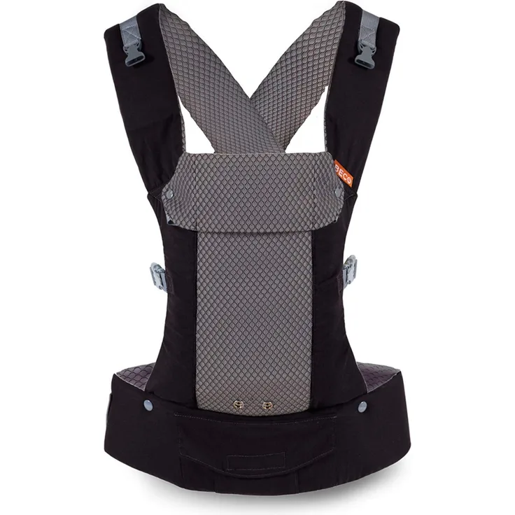 Beco Gemini Cool Babytrage Neugeborene ab Geburt bis Kleinkind - 4 Tragepositionen, Baby Trage, Babytrage ab Geburt, Ergonomischer Baby Carrier mit verstellbarem Sitz, 3,2-16 kg (Schwarz)