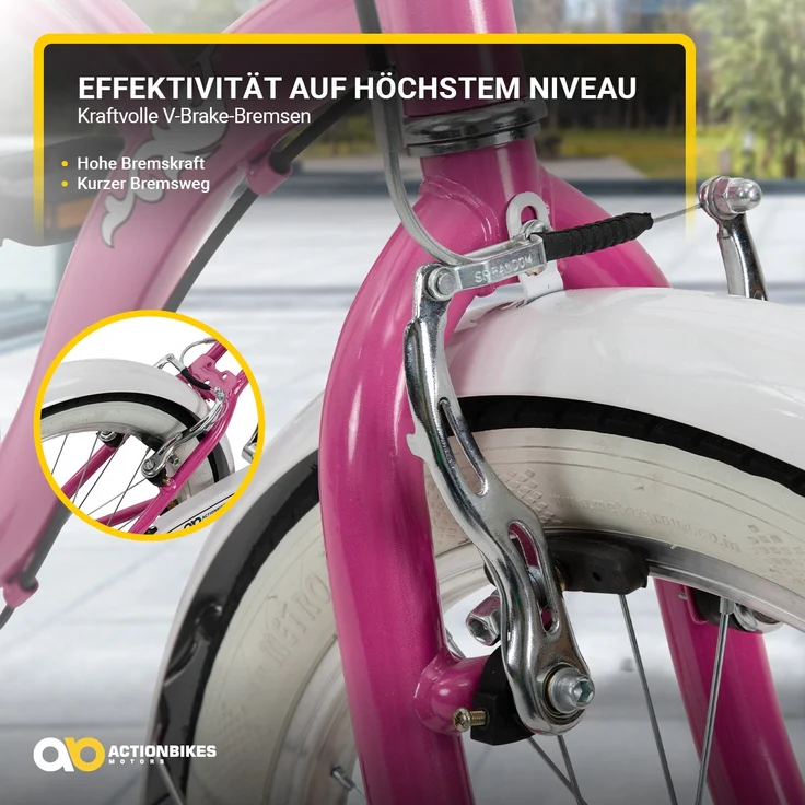 Kinderfahrrad Cruiser 20 Zoll Kinder Fahrrad Rosa Türkis Kinderrad Seitenständer (Rosa) – Bild 7
