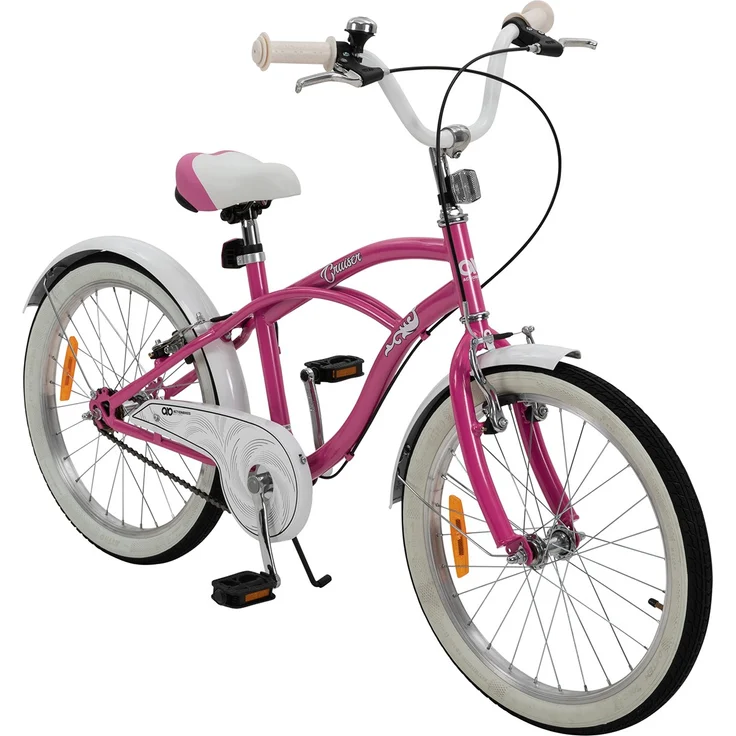 Kinderfahrrad Cruiser 20 Zoll Kinder Fahrrad Rosa Türkis Kinderrad Seitenständer (Rosa) – Bild 1