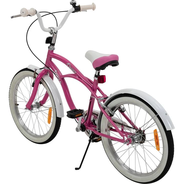 Kinderfahrrad Cruiser 20 Zoll Kinder Fahrrad Rosa Türkis Kinderrad Seitenständer (Rosa) – Bild 13